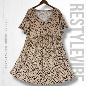 HAPTICS Women’s Size L Dress Babydoll Relaxed Style Scoop Neck Pockets Stretch